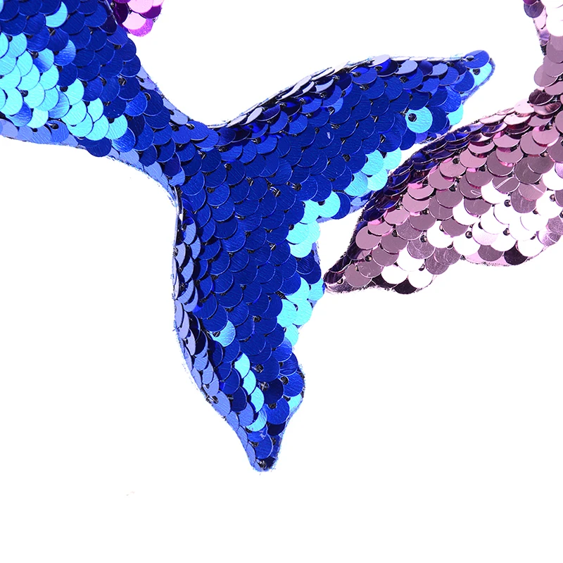 Блестящая заколка для волос Русалочки с бантиками розовое золото блестящий