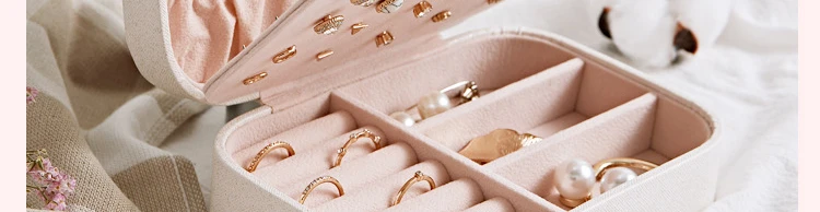 Luluhut путешествия шкатулка для ювелирных изделий для Для женщин хранение украшений Портативный органайзер для бисера