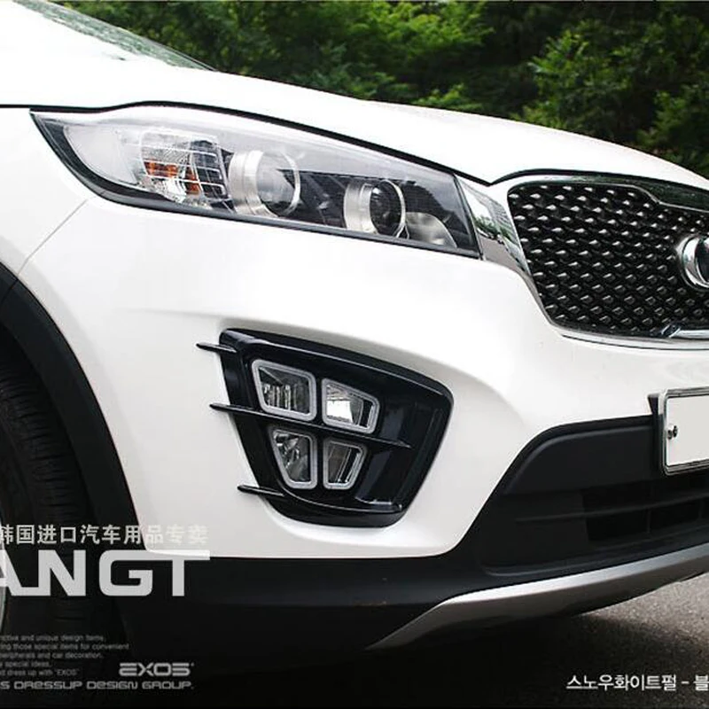 Супер яркие светодиодные дневные ходовые огни Hireno для KIA Sorento 2015 2017 Автомобильные