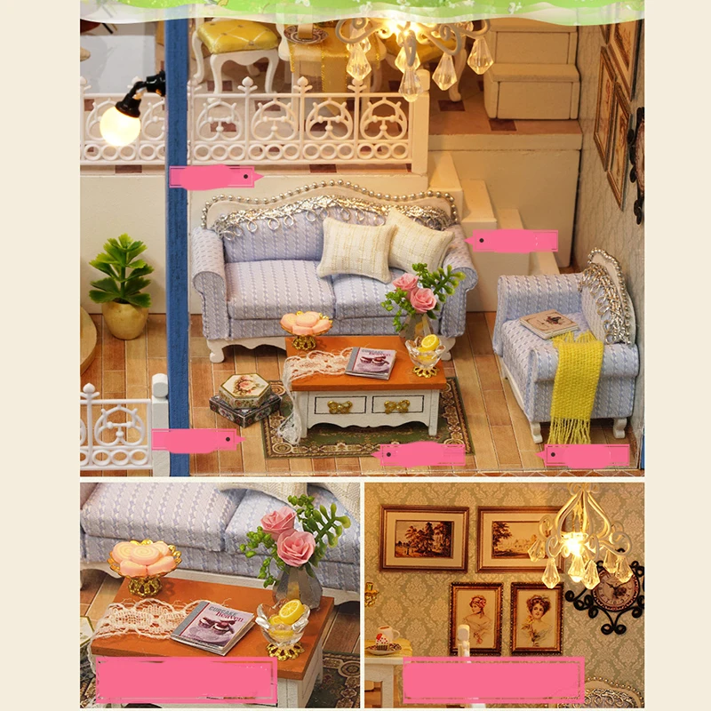 Mylb Новый DIY Сиэтл вилла модель творческий кукольный домик игрушки миниатюрная