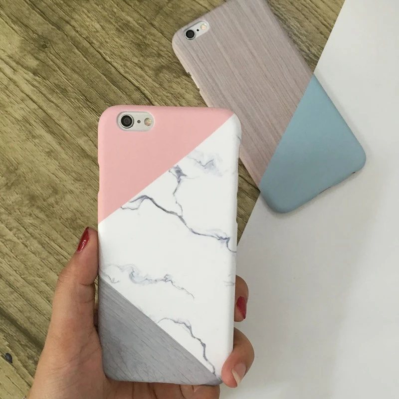 KISSCASE Marble Case for iPhone 8 Plus Check Patterned Phone 6 6s 7 X XR XS Max Hard Back Cover Coques |