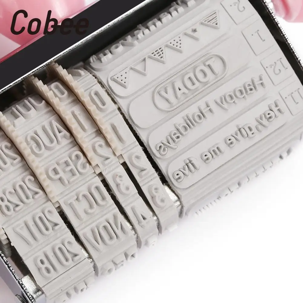 

Vintage Plastic Rolling Stamp Month Date DIY Wheel Seal Stamps Diary Album Scrapbooking Stationery Office Supplies Carimbos