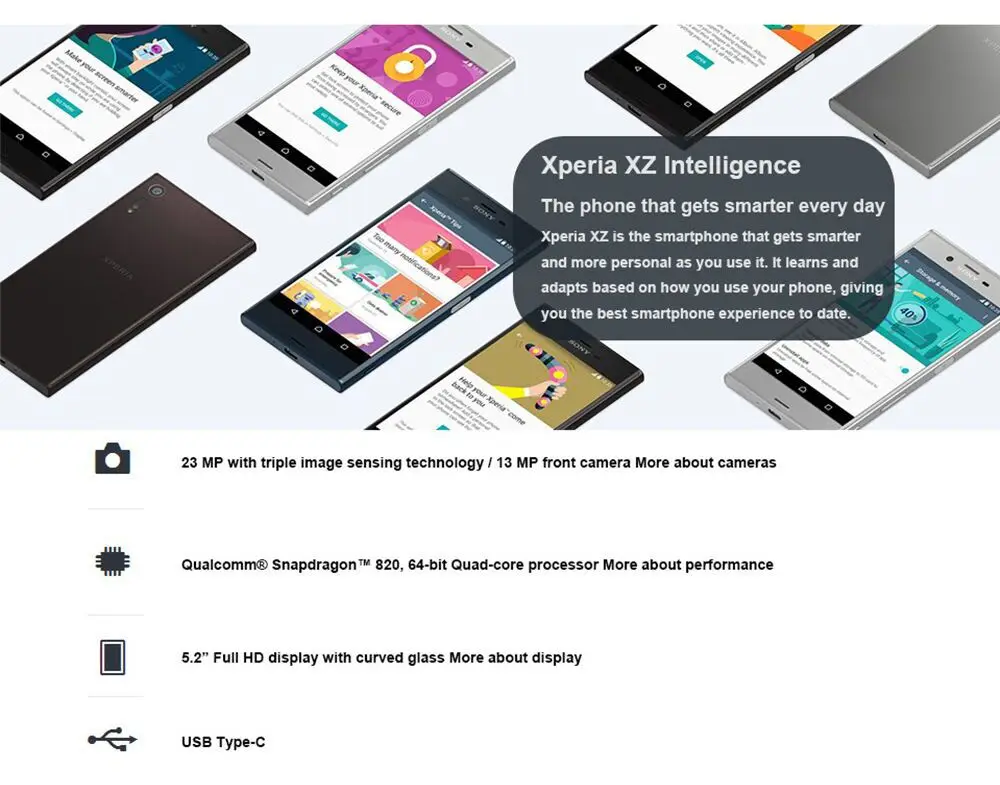 Разблокированный смартфон sony Xperia XZ F8331/F8332 ram 3GB GSM Dual Sim 4G LTE Android quad core 5," 23MP wifi gps 2900mAh