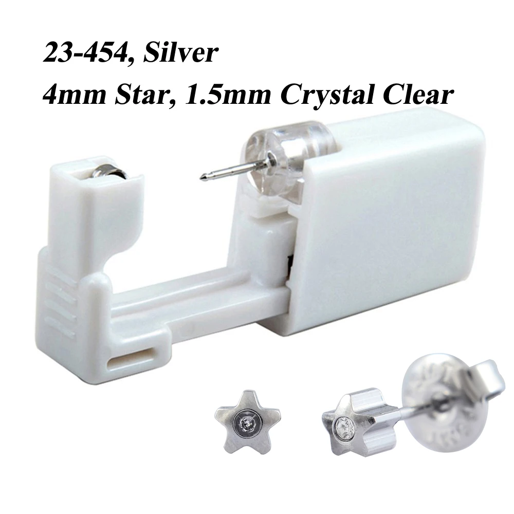 24 шт одноразовый не обезболивающий стерильный пирсинг серьги-гвоздики набор для пирсинга в носу набор инструментов для пирсинга из стали