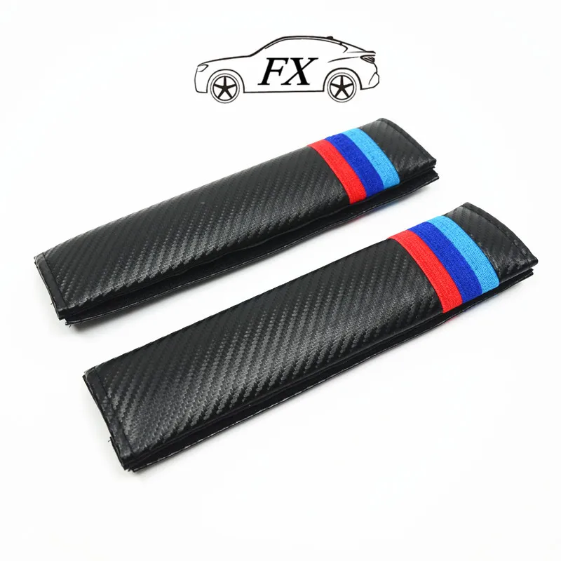2 шт./лот Тюнинг автомобилей углеродного волокна накладка на ремень безопасности