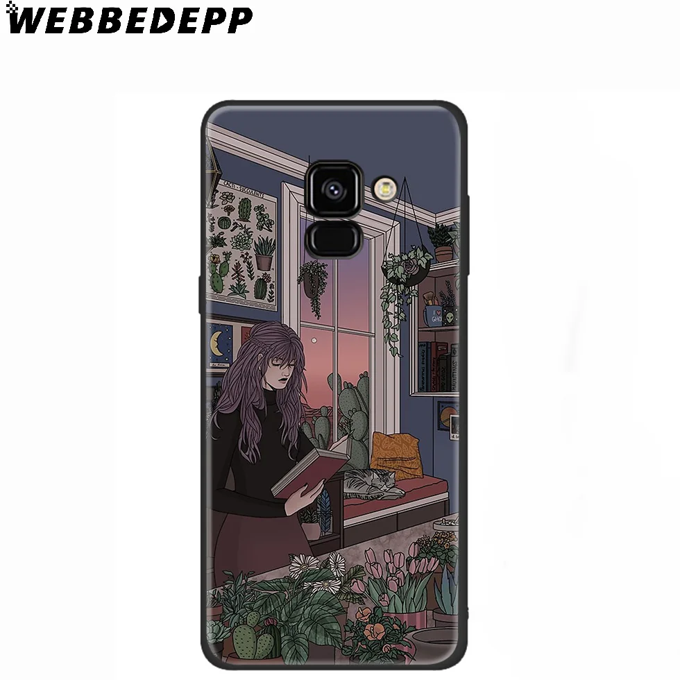 WEBBEDEPP Amidst Silence Anime Silicone Case for Samsung Galaxy A3 A5 A6 A7 A8 A9 A10 A20 A30 A40 A50 A70 M10 M20 M30 |
