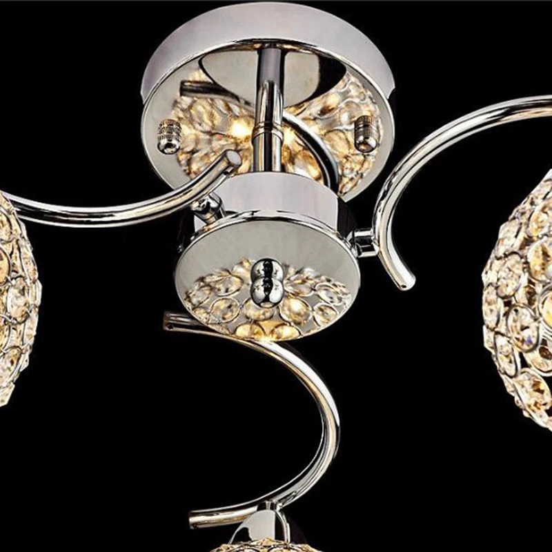 Современный небольшой Хрустальный Потолочный светильник K9 светодиодный