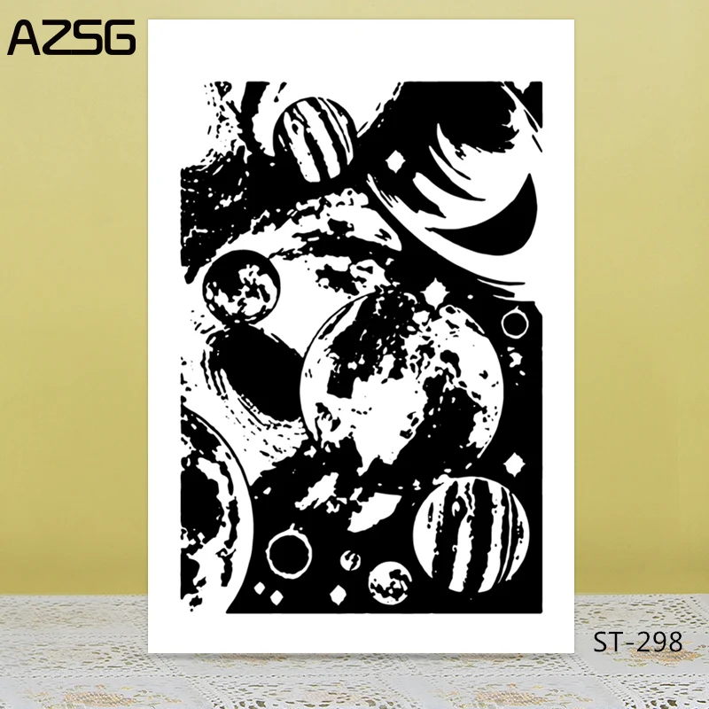 

AZSG Celestial Bodies Black Hole Clear Stamps/Seals For DIY Scrapbooking/Card Making/Album Decorative Silicone Stamp Crafts