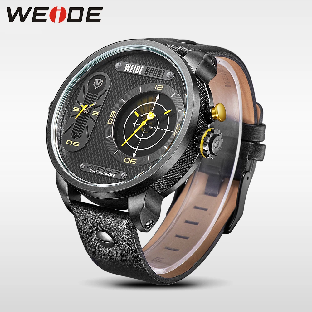 WEIDE топ роскошные модные спортивные повседневные Бизнес Кварцевые Дата Кожаный