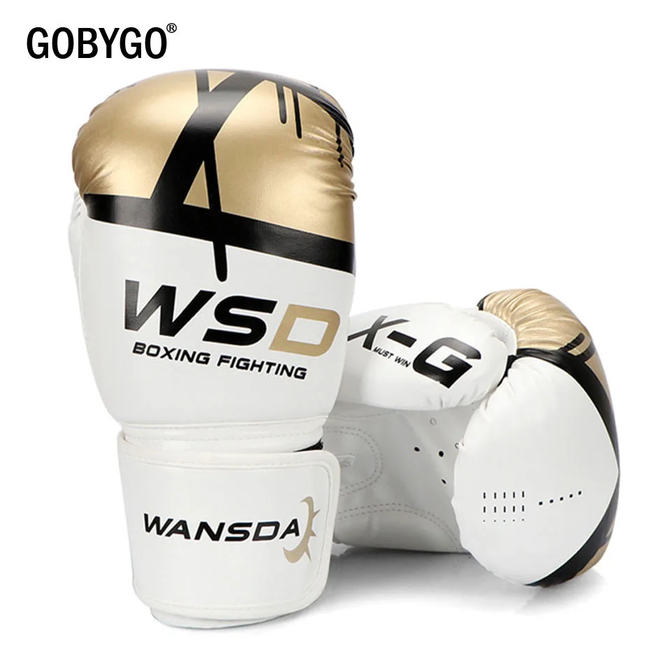 GOBYGO Kick Боксёрские перчатки для Для мужчин женщин PU Каратэ Муай Тай Guantes де Boxeo