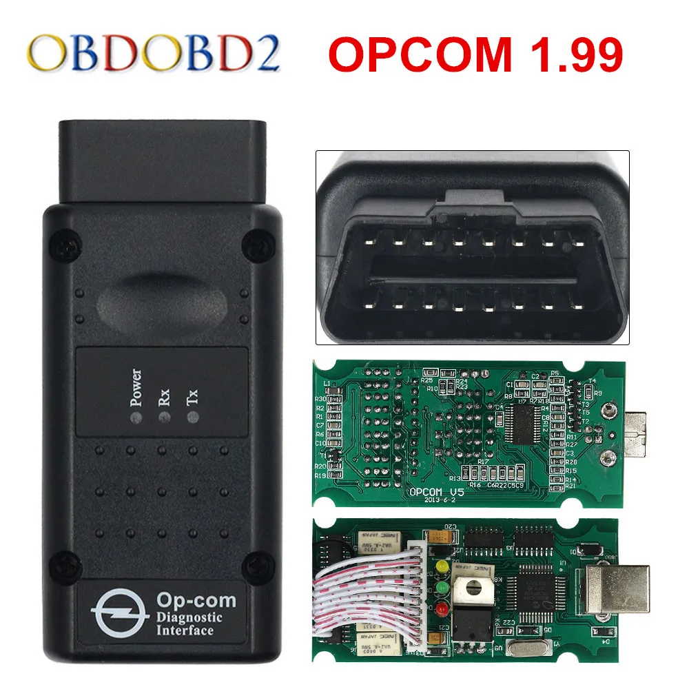 2019 OPCOM V1.99 для Opel OBD2 диагностический сканер OP COM 1 99 PIC18F458 FTDI чип CANBUS Бесплатная
