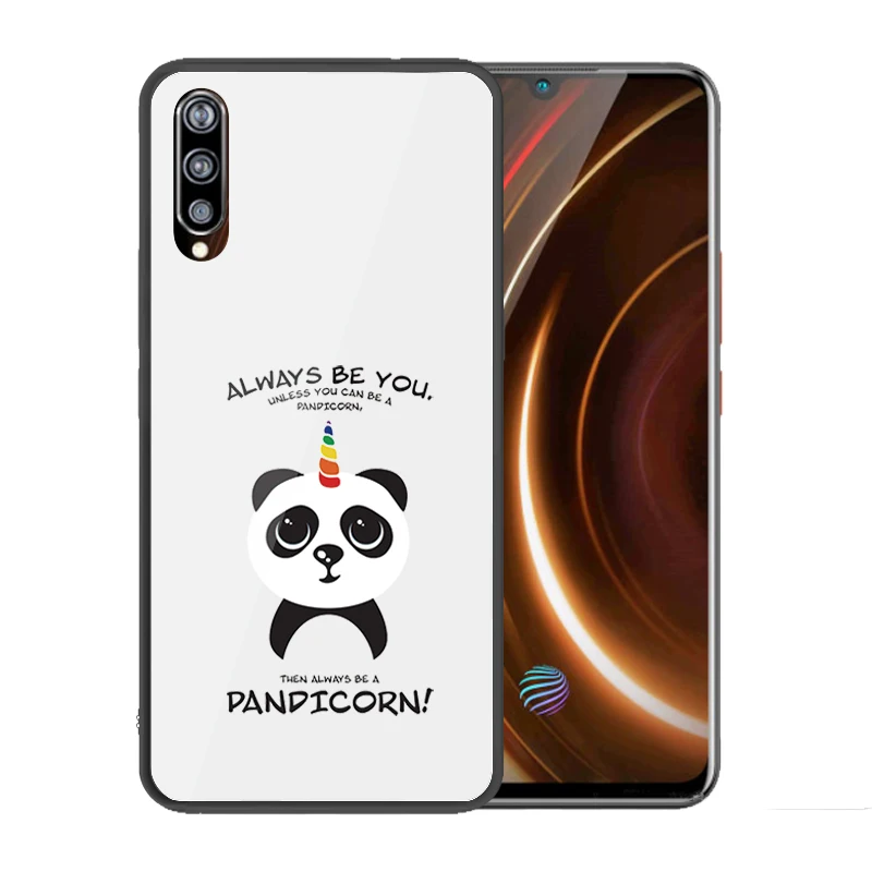 Закаленное стекло крышка для Vivo iQOO Милый Панда чехол Coque Fundas | Мобильные телефоны