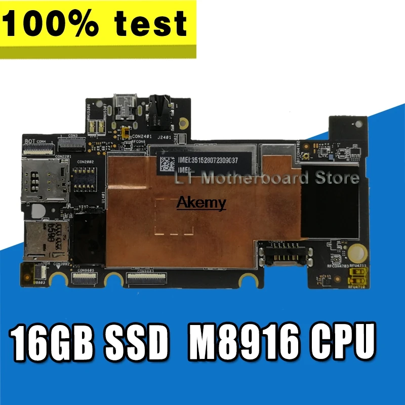 Z380KL планшет материнская плата для For Asus ZenPad 8 0 Z380K тест оригинальная 16GB SSD 1GB / M8916
