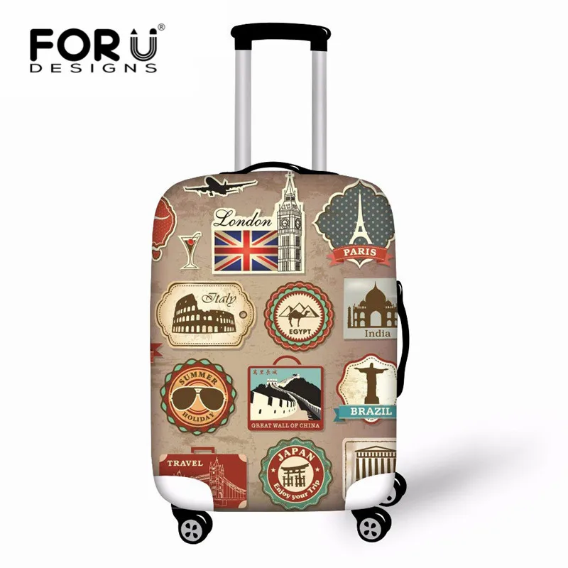 Защитный чехол FORUDESIGNS для дорожного чемодана пылезащитный из спандекса на