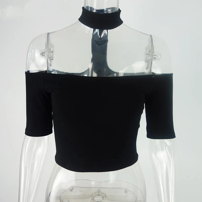 Футболка женская черная с коротким рукавом|t shirt halter top|t-shirt sexyblack t-shirt |