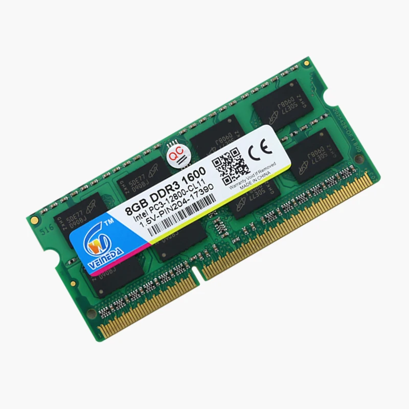 veineda ddr3 memory 8gb ddr3 1600 pc3 12800 sodimm ram ddr 3 comptaible 1333mhz for laptop free global shipping