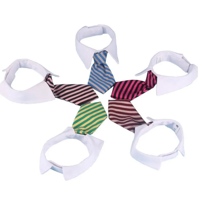 Ошейник в полоску с галстуком бабочкой для собак регулируемый ошейник домашних
