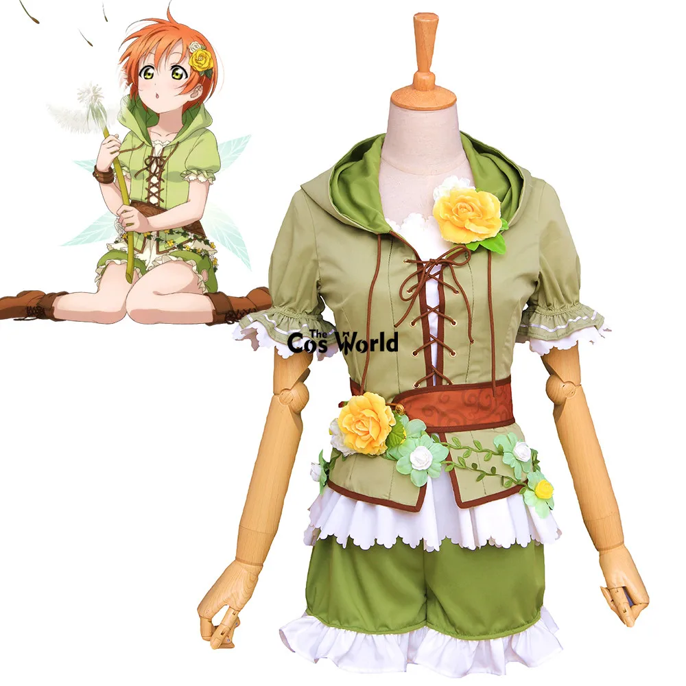 Женский костюм для косплея Love Live School Idol Project Hoshizora Rin Flower Fairy Sprite Hallowmas Хэллоуин Топы
