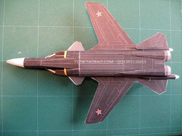 Su-47 Золотой истребитель Eagle военный ручной работы бумажная художественная модель бумажный самолет игрушка