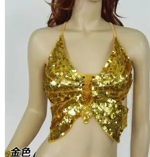 1 шт./лот женский бюстгальтер для танца живота с блестками Топ выступлений