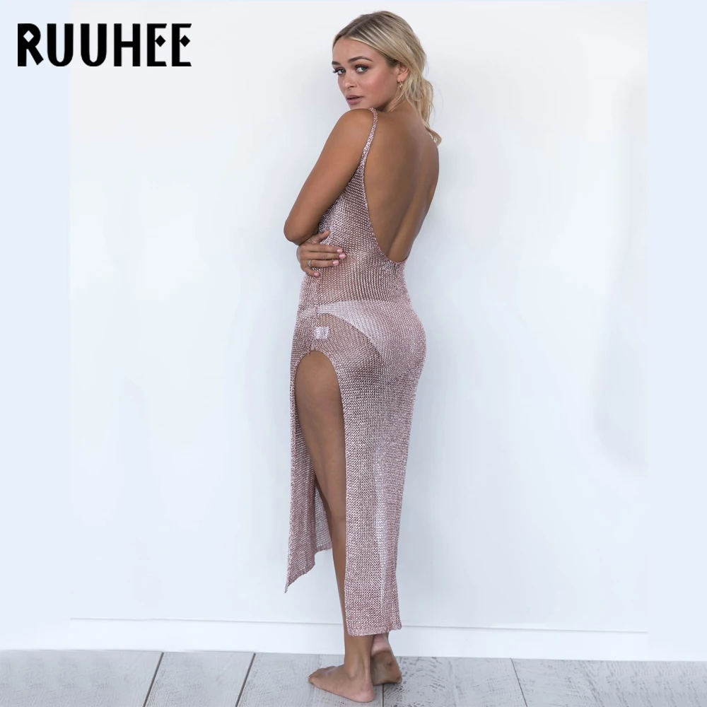 RUUHEE, новинка, женское пляжное платье, накидка, вязанная крючком, с кисточками, накидка, пляжная одежда, сексуальный прозрачный бикини, купальник, пляжная одежда