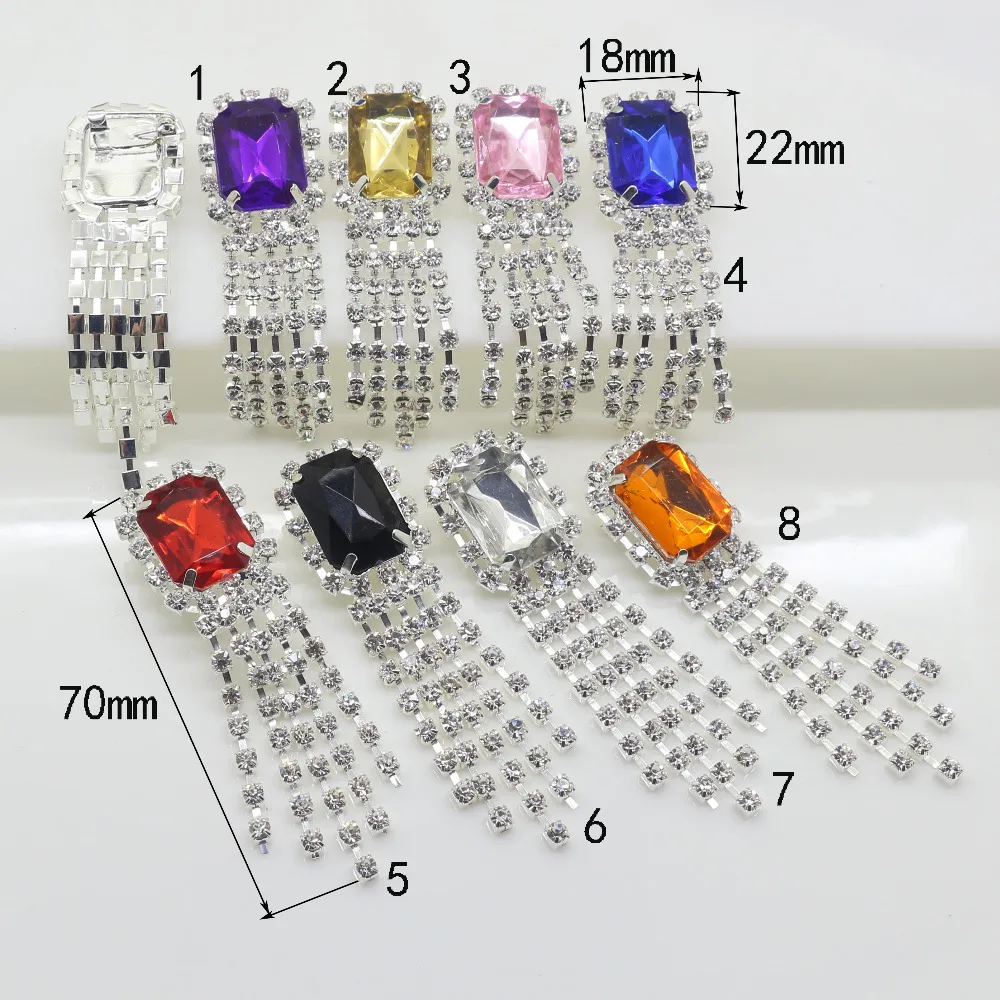 Акриловые стразы на кнопках 2 шт./лот 70*80 мм серебряное покрытие металлические