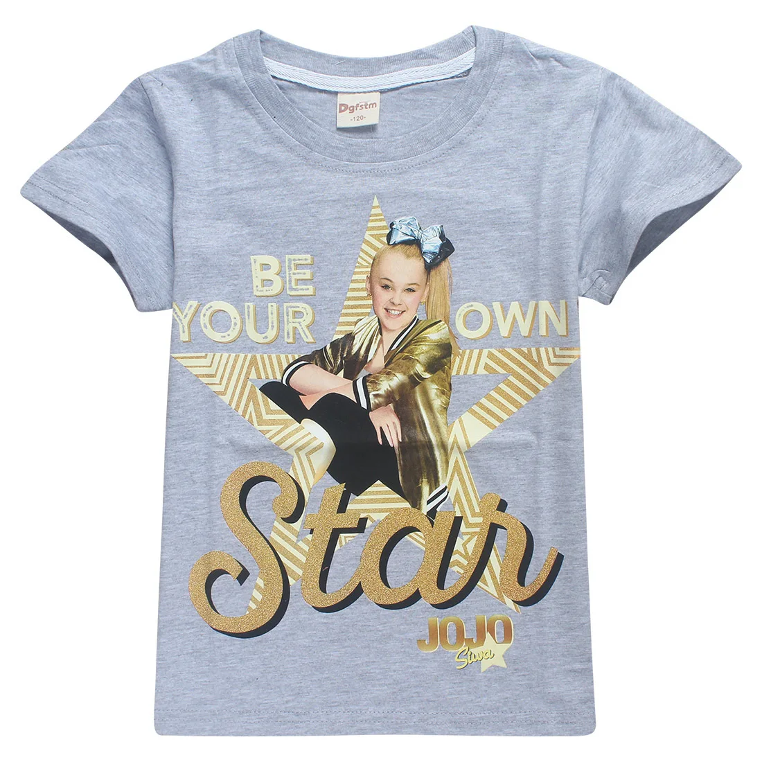 От 6 до 14 лет JOJO Siwa хлопковые футболки для девочек летняя футболка с короткими