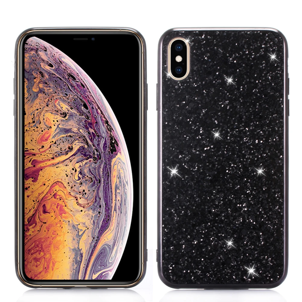Блестящий блестящий чехол для телефона iPhone 11 Pro XS Max X XR мягкий силиконовый