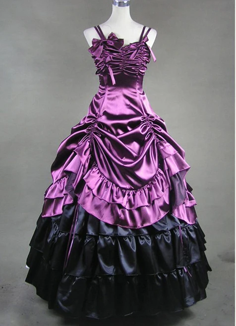 

Популярный костюм в викторианском стиле без рукавов, многослойное женское платье/винтажные платья/сценические платья