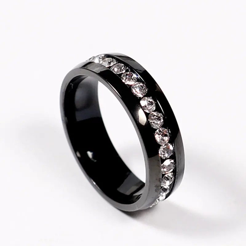 MANGOPIE чешское черное Титан Сталь кольца для женщин и мужчин|steel finger ring|ring stainless