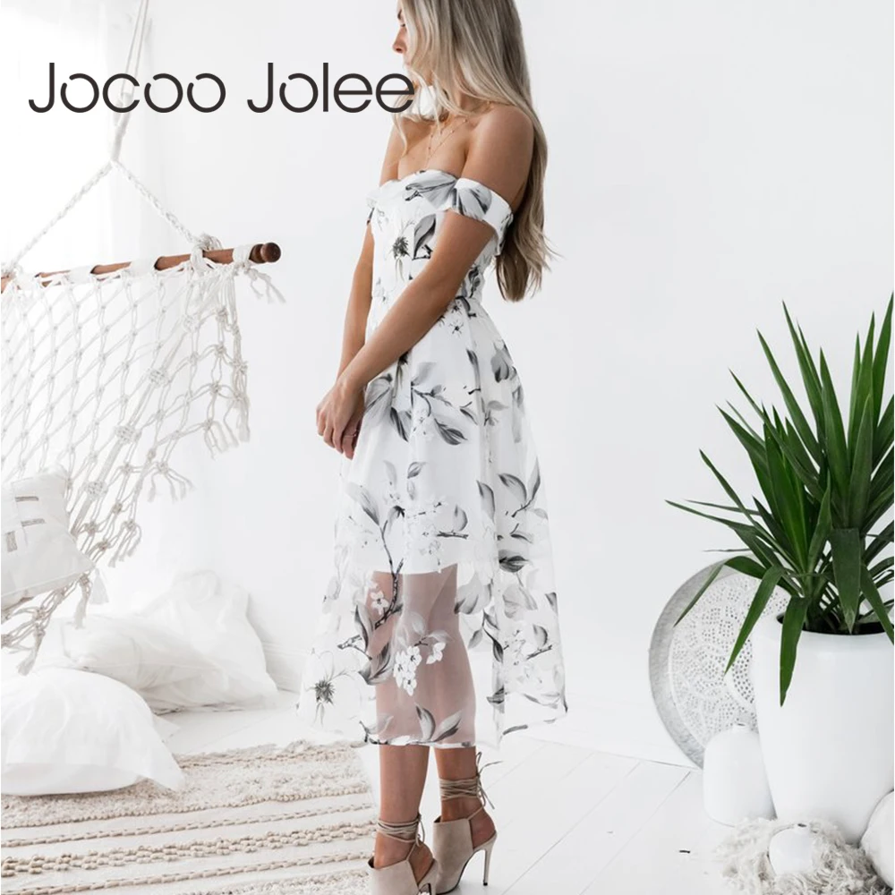 Женское пляжное платье Jocoo Jolee Пляжное с открытыми плечами в богемном стиле