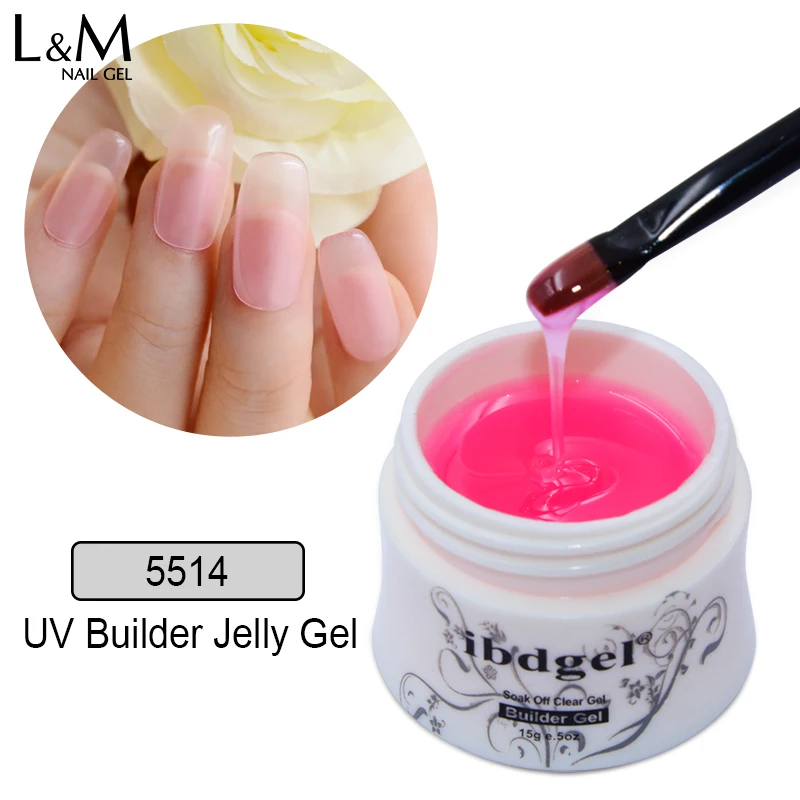 

12 pc ibdgel 15g Colorful Jelly soak off nail polish gel UV builder nail art gel for extend nails