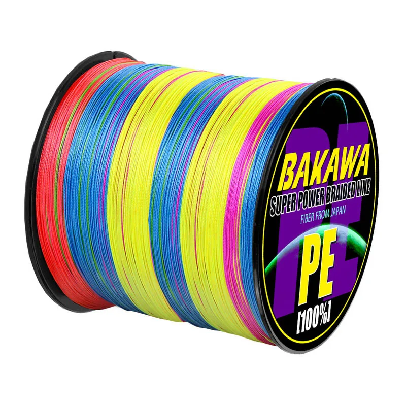 4 Braid MULTICOLOR BAKAWA 300 м 4 нити супер сильные PE плетеные лески многофиламентные лески для ловли карпа трос шнур Pesca Peche 10LB - Цвет: 4 Braid MULTICOLOR