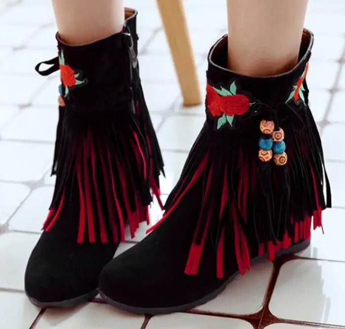Zapatos Mujer Зимняя обувь Женские туфли-лодочки Женская на танкетке Sapato Feminino Зимние