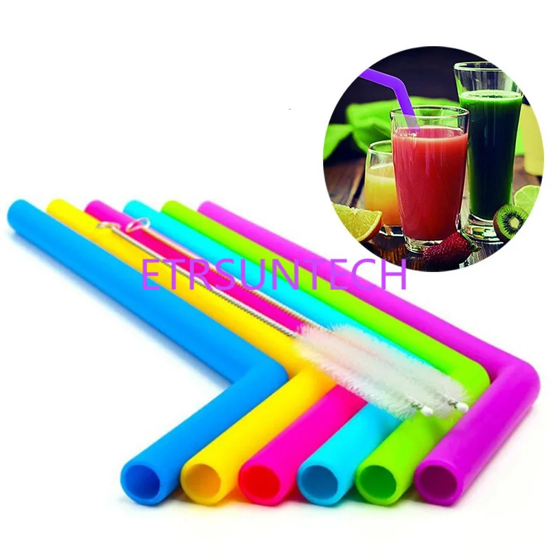 Pajita para beber de gel de s&iacute;lice de 300 cm de largo, Pajita doblada reciclable para ni&ntilde;os, sin tapa, 24,5 unidades-0
