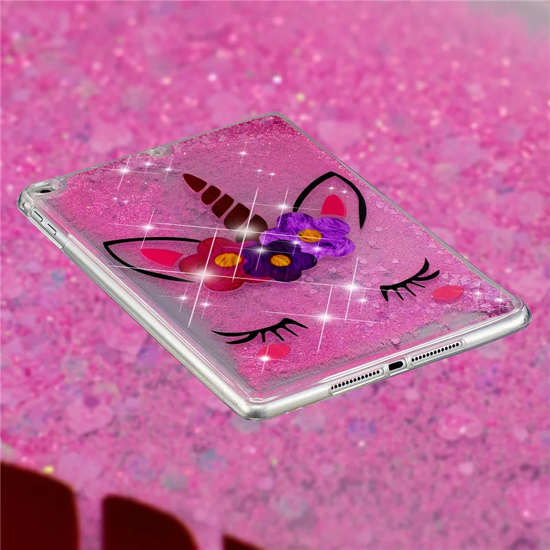 Чехол Wekays для Apple Ipad 9 7 2018 милый Блестящий жидкий силиконовый чехол IPad дюйма 2017 A1822