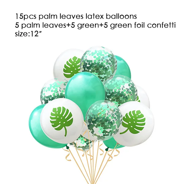 balloon-3 Тропический попугай украшения счастливое лето баннер фото реквизит Фламинго Пальмовые Листья фонари овсянка гирлянда воздушный шар в форме ананаса Luau - Цвет: balloon-3