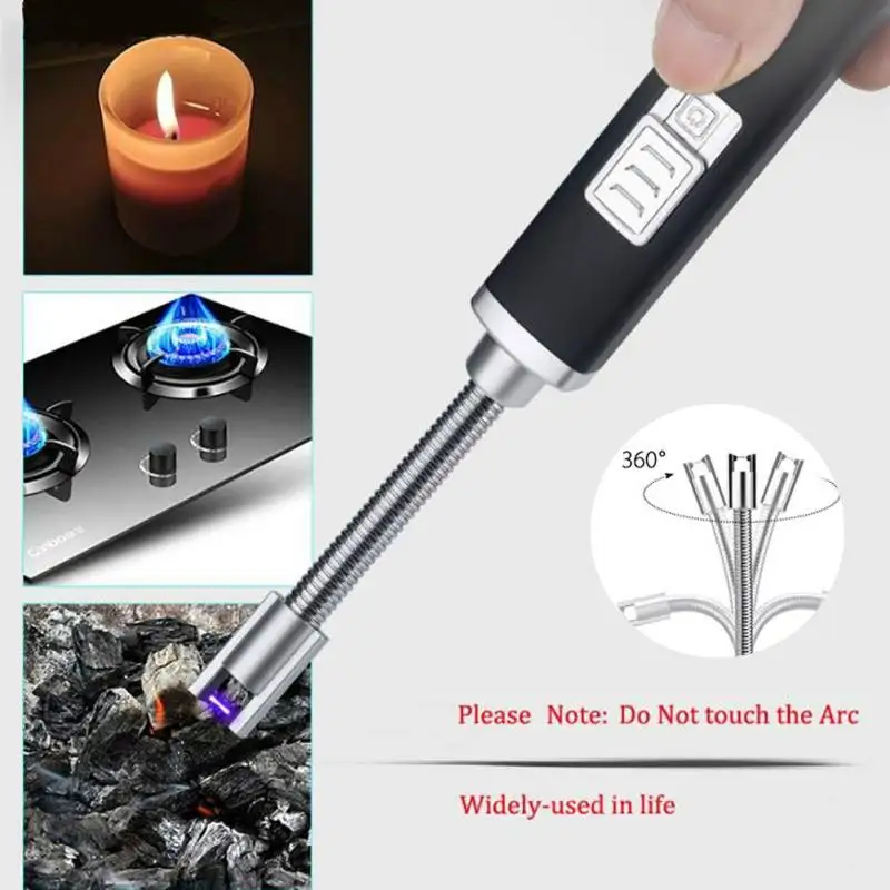 Кухонные зажигалки с USB зарядкой уличные ветрозащитные для барбекю гибкие