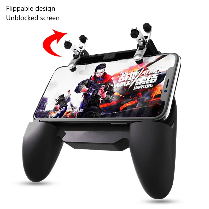 PUBG Mobile Controller Gamepad Trigger Aim Button L1R1 Shooter Joystick For Smartphone Cooler Fan with 2000/4000mAh Power Bank |