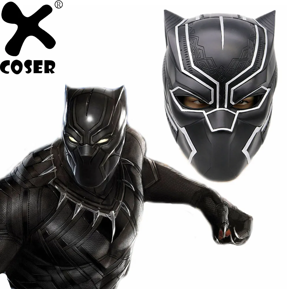 XCOSER Капитан Америка Черная маска Пантеры фильм из резины для косплея шлемы