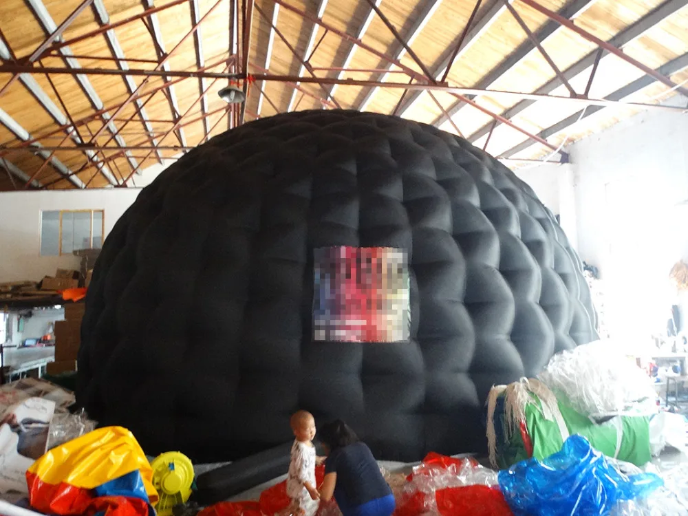 Черная надувная палатка Оксфорд хорошего качества с воздуходувкой | Спорт и