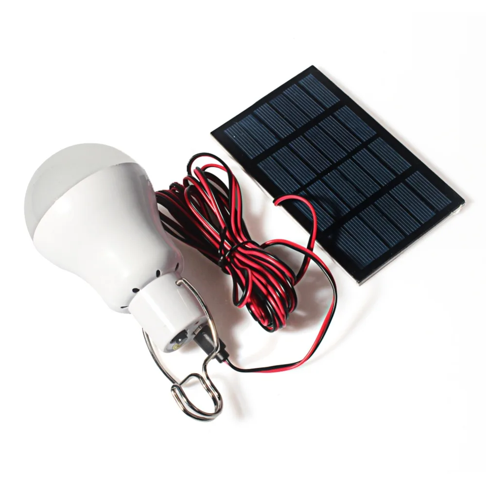 2pcs Portable LED Solar Light 15W 130lm Powered Energy Lamp 5V Bulb for Outdoors Camping Tent | Лампы и освещение
