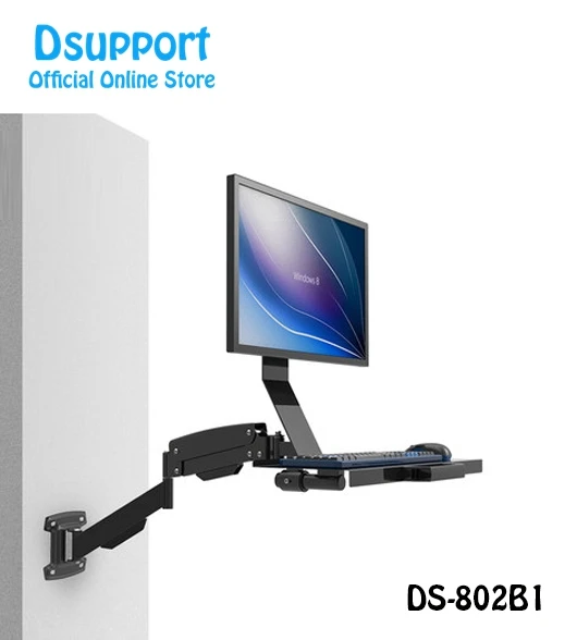 Настенный держатель для клавиатуры и монитора с газовой пружиной ЖК кронштейн