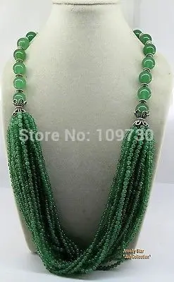 Огромный бисер из зеленого камня и тибетского серебра 00943 $1000|tibetan silver|necklace tibetantibet