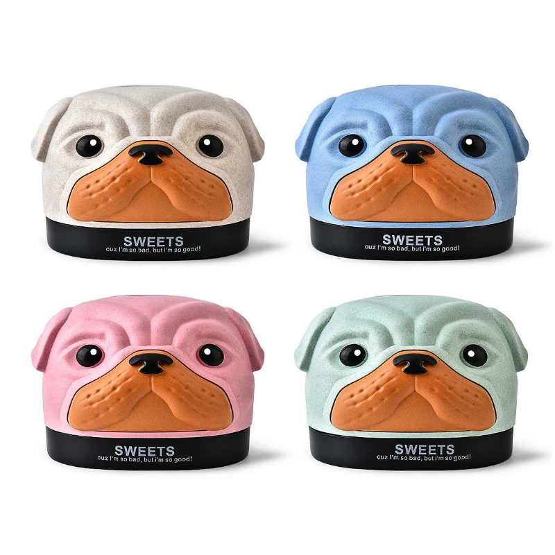Cartoon Dog Tissue Box Wheat Straw Plastic The Three Color Creative Paper Towel Collection | Дом и сад