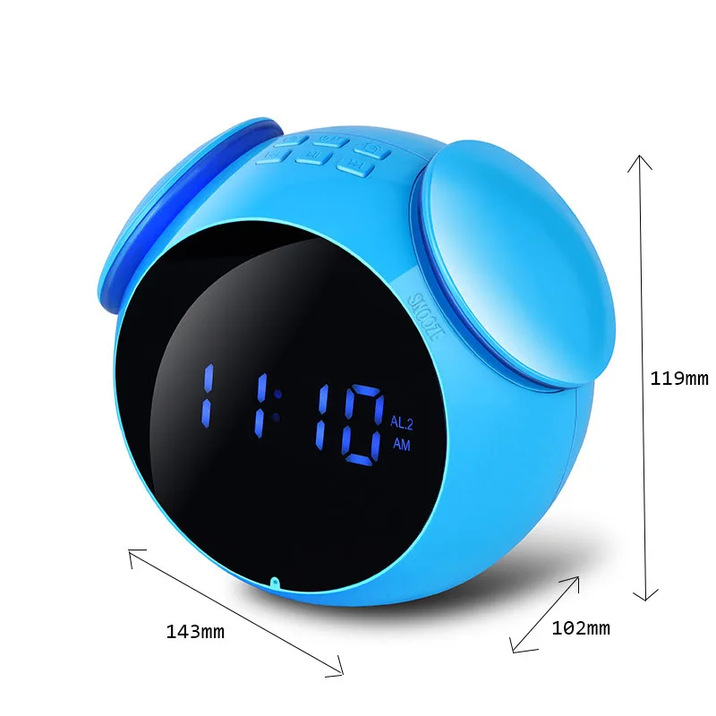 Беспроводной Bluetooth цифровой будильник радио Светодиодный дисплей despertador