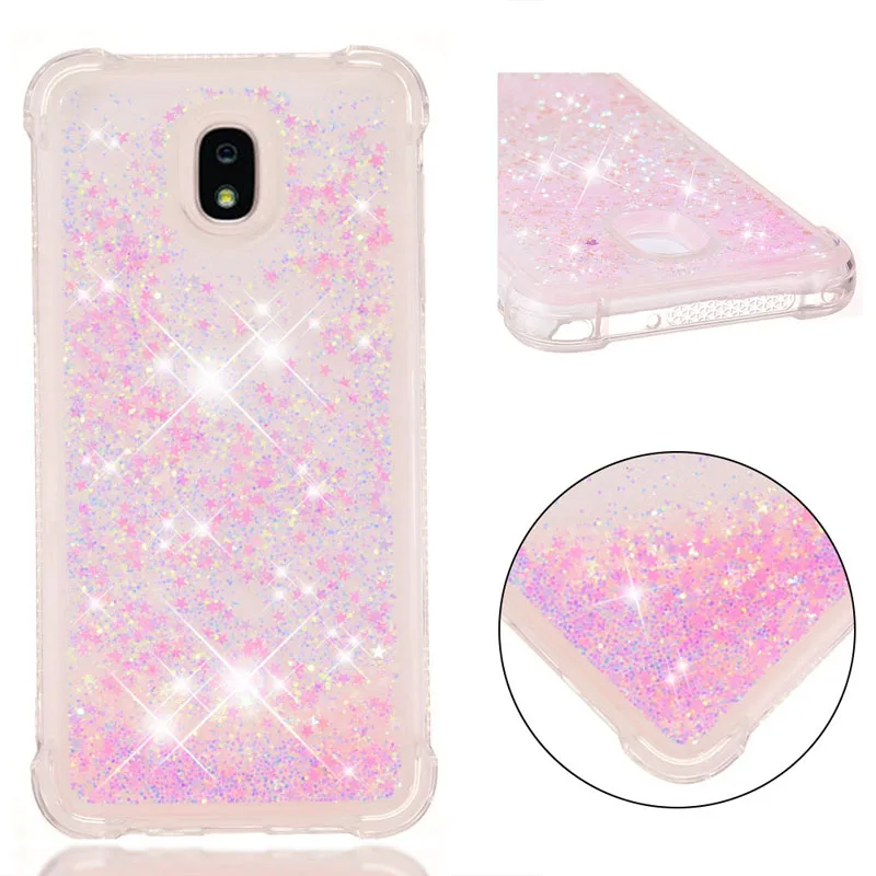 Для samsung Galaxy Wide3 J7 Star V уточнить мягкий силиконовый бампер чехол широкий 3 J737 SM-J737U с сияющими блестками милый чехол