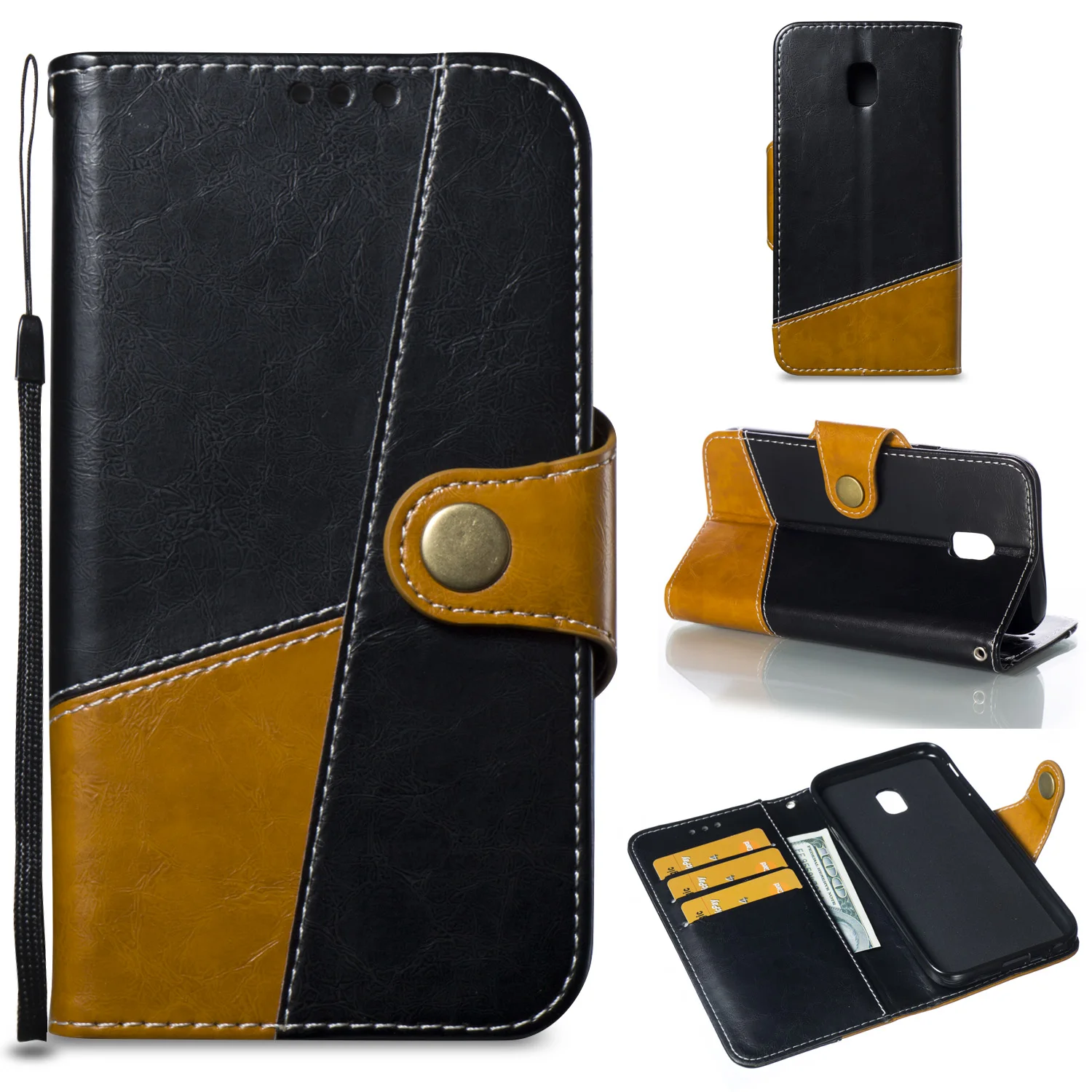 Fundas Coque для Samsung Samsun J7 J5 J3 2017 чехол-Бумажник телефона чехол из крокодиловой кожи с