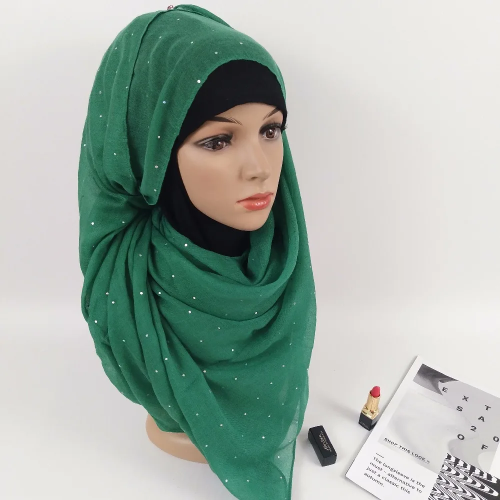 

M7 High quality diamond viscose hijab muslim scarf scarves shawls 180*90cm headband wrap can choose colors