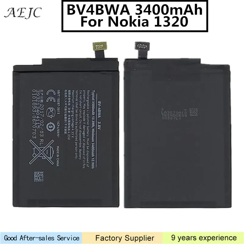 3400mAh BV 4BWA для Nokia Lumia 1320 литий полимерные батареи Bateria Batterij Замена